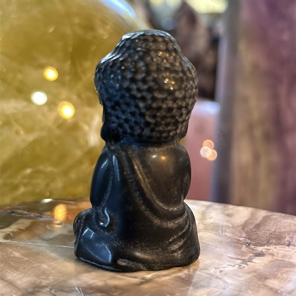 🎄SALE🎄Black Obsidian Baby Buddha Carving! - Picture 5 of 8